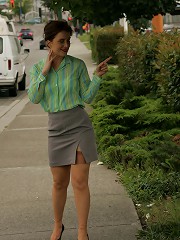 Secretary strips outside